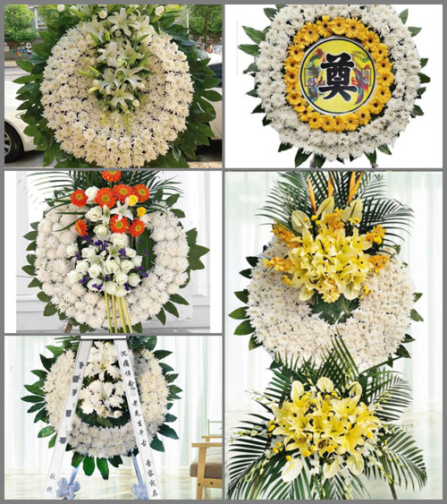 山东青岛莱西市沽河街道刁家埠村花圈速递
